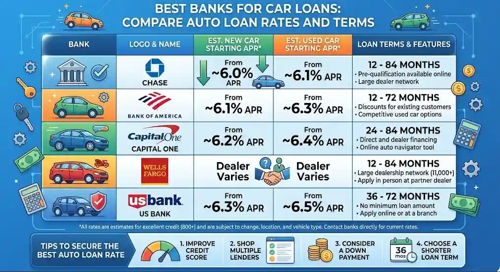 Best Banks for Car Loans